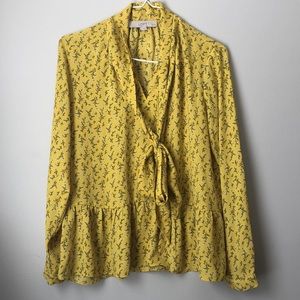 LOFT floral blouse